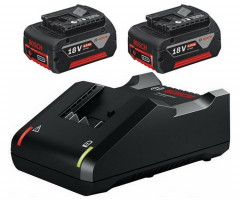 Зарядное устройство BOSCH GAL 18V-40 + 2 аккумулятора GBA 18 В