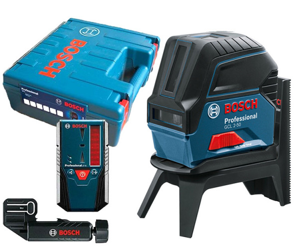 Линейный нивелир BOSCH GCL 2-50 + RM1 + BM3 + LR6 + кейс