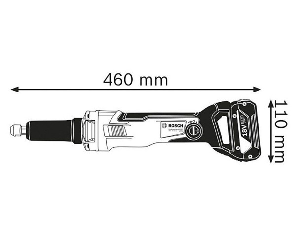 Аккумуляторная прямая шлифмашина BOSCH GGS 18V-23 LC