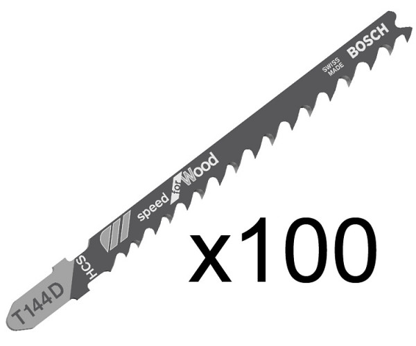 Пилка по дереву Bosch T144D, 4-5,2?100 мм, 100 шт.