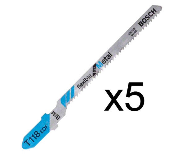 Пилка по металлу Bosch T 118 AF, 1,1-1,5?92 мм, 5 шт.