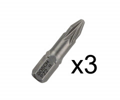 Бита Bosch Extra Hard 25 мм PZ2, 3 шт.
