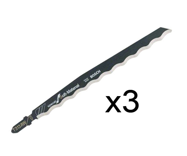 Пилка по мягким материалам Bosch T 313 AW, 152 мм, 3 шт.