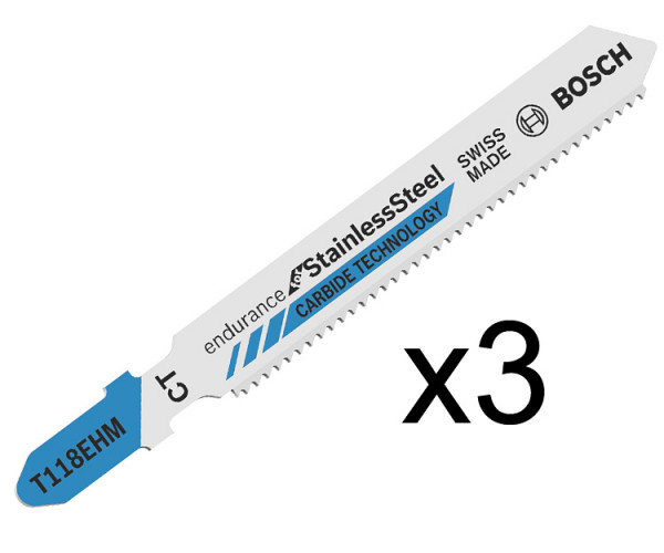 Пилка по нержавейке Bosch T 118 EHM, 1,4?83 мм, 3 шт.