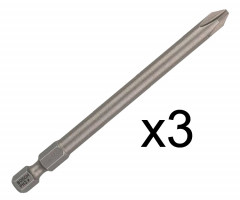 Бита Bosch Extra Hard 89 мм PH2, 3 шт.