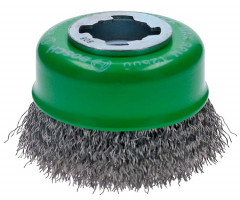 Чашечная щетка Bosch X-Lock 75 мм витая Inox 0,3 мм