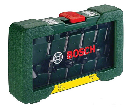 Набор фрез BOSCH 12 НМ-ФРЕЗ SET 8 мм -ХВОСТ. PROMOLINE