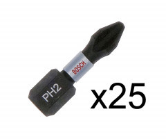 Набор бит Bosch Impact Control 25 мм PH2 TicTac, 25 шт.