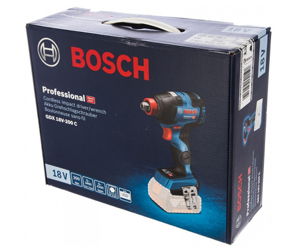 Аккумуляторный ударный гайковерт BOSCH GDX 18V-200 C + 1 ProCore 4.0 Ah