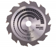 Пильный диск по дереву BOSCH Construct Wood 160х16 12