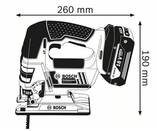 Аккумуляторный лобзик BOSCH GST 18 V-LI B (Solo)
