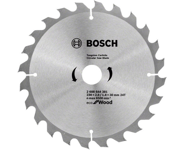Пильный диск по дереву BOSCH Eco for Wood 160x20 24T