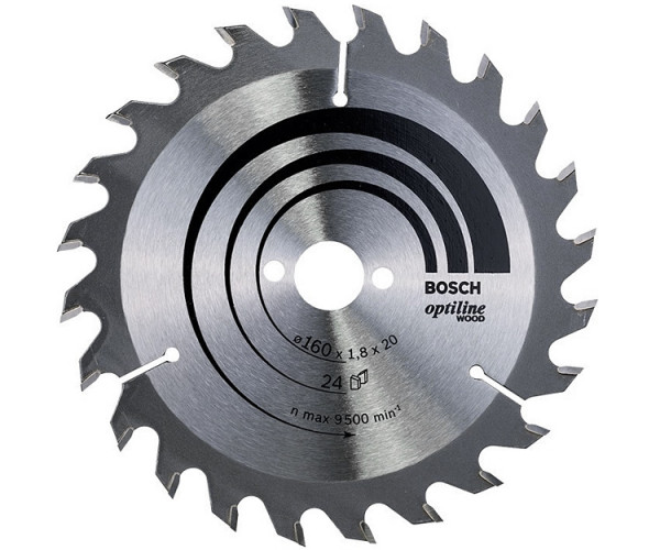 Пильный диск по дереву Bosch Optiline Wood 160 мм 24 зуба