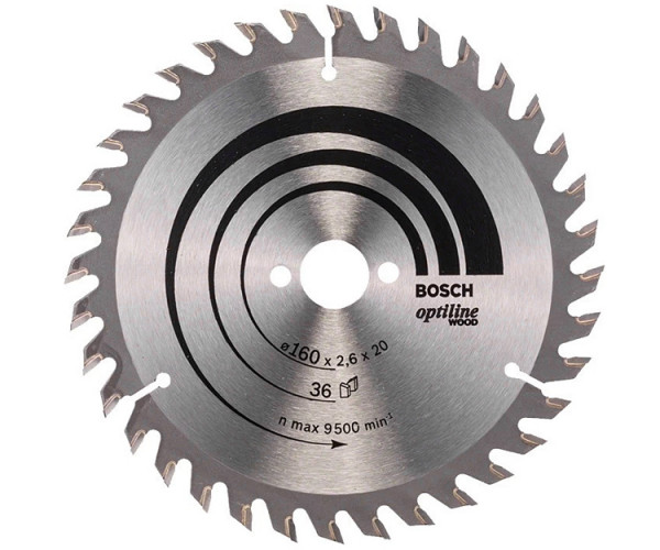 Пильный диск по дереву BOSCH Optiline Wood 160Х16 36