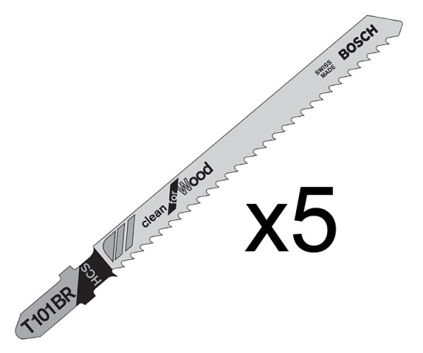 Пилка по дереву Bosch T 101 BR, 2,5?100 мм, 5 шт.
