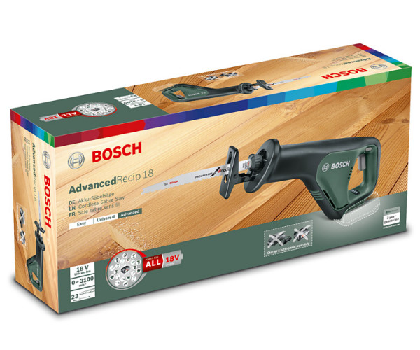 Аккумуляторная ножовка BOSCH AdvancedRecip18 (Solo)