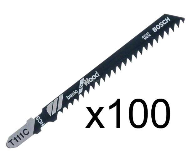 Пилка по дереву Bosch T 111 C, 3?100 мм, 100 шт.