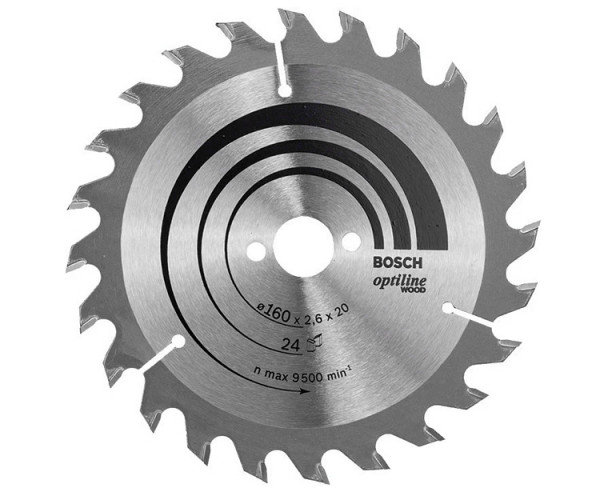 Пильный диск по дереву BOSCH Optiline Wood 210х30 24
