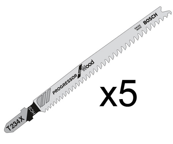 Пилка по дереву Bosch T 234 X, 2-3?117 мм, 5 шт.